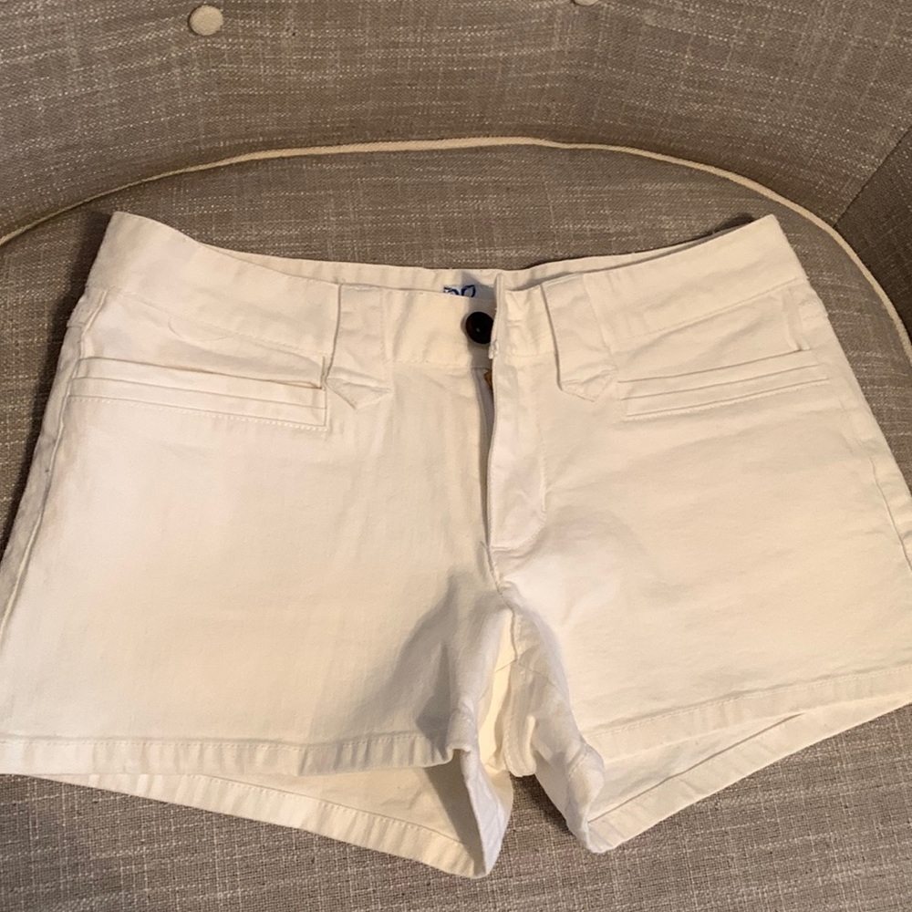 Tilt white jean shorts